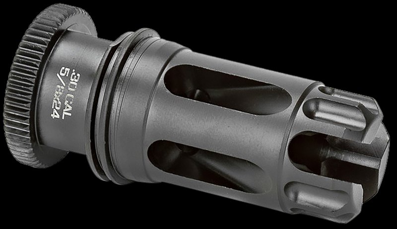 Griffin Armament Dual-Lok Flash Comp .30 / 7.62mm 5/8x24 QPQ Nitride 17-4 PH Stainless