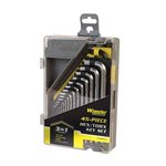 Wheeler 1081959 SAE/Metric Hex & Torx Key Set 45-Piece Steel Silver