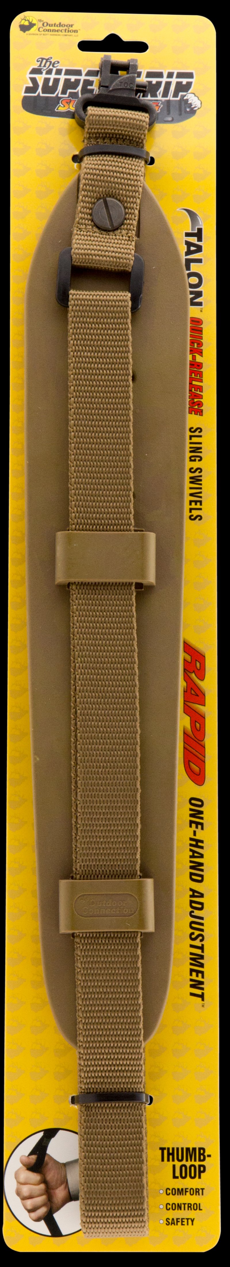Boyt Harness Outdoor Connection Super Grip Sling 1in Swivels Tan