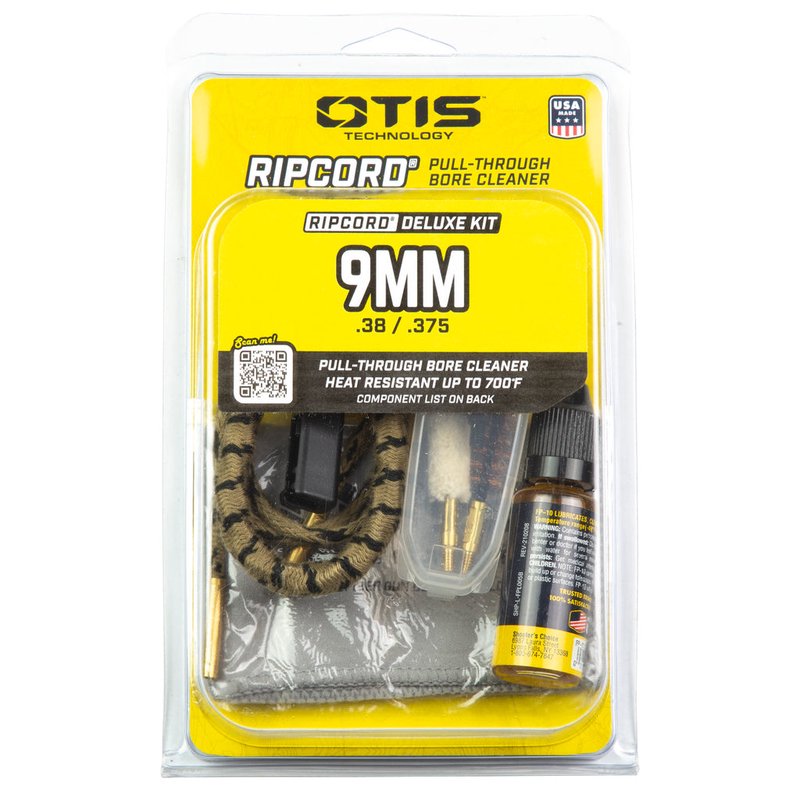 Otis Technology Ripcord Deluxe .38/9mm/.357 pull-through bore cleaning kit FG-RCD-9MM