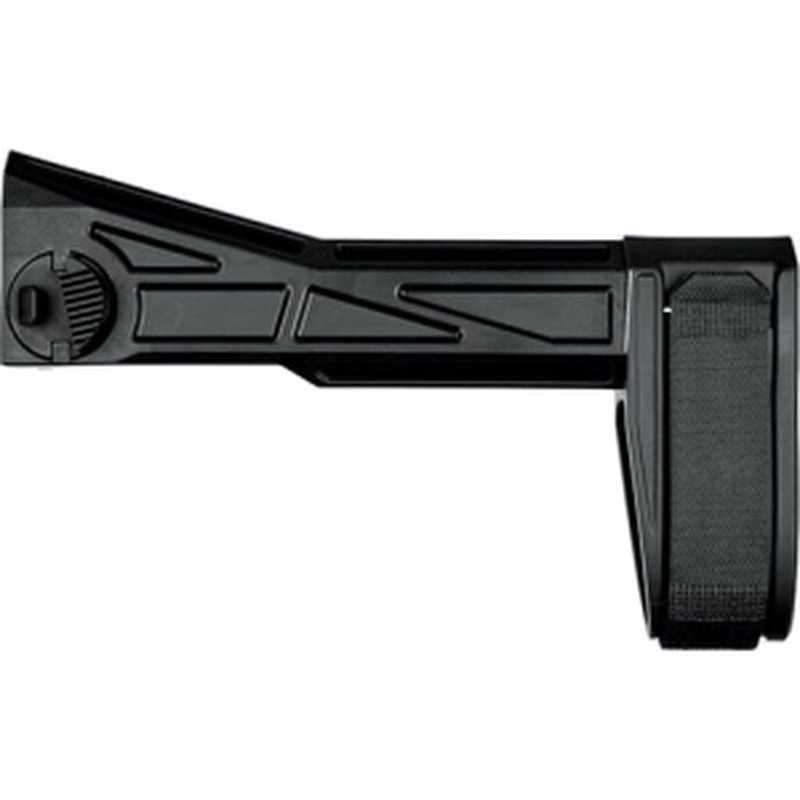 SB Tactical SBT2-01-SB SBT Brace Fixed Right Side Folding Black Synthetic for H&K UMP, B&T APC, LWRCi SMG45