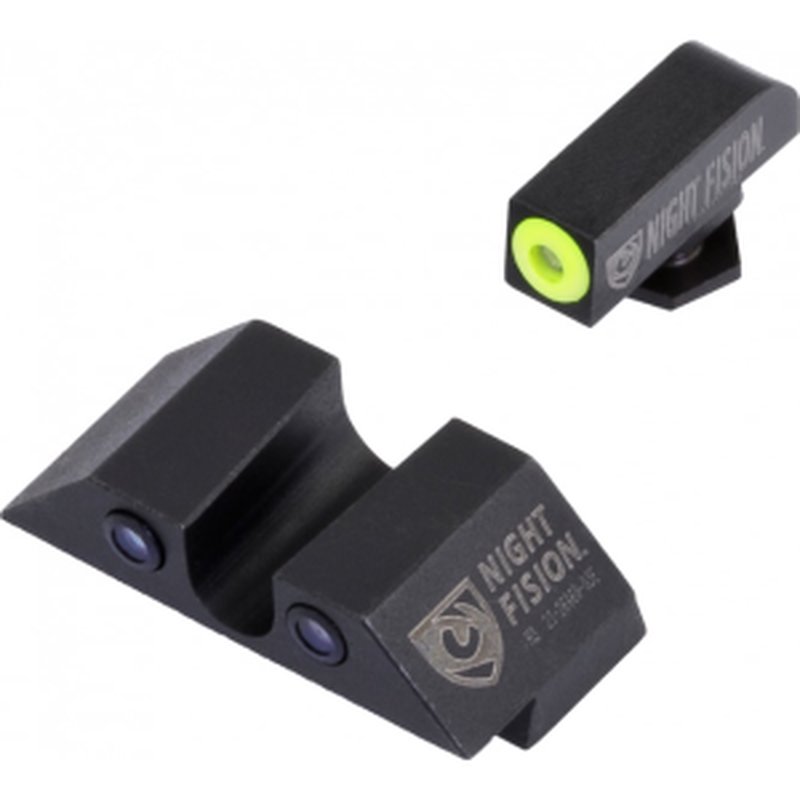 Night Fision GLK-001-07-YZX NS U-Notch Rear Night Sight for Glock 17/19