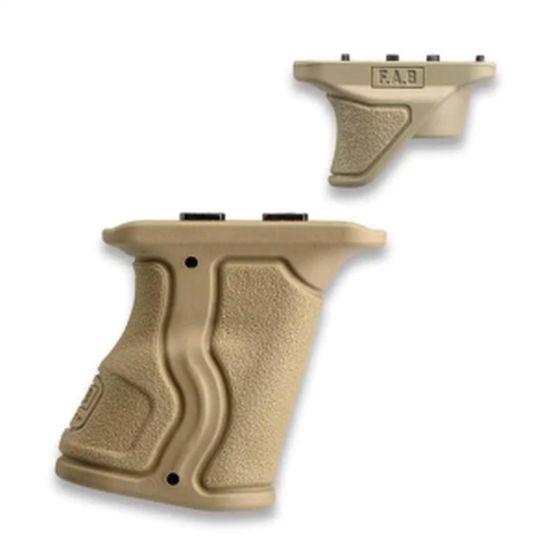 Fab Defense Rubberized M-LOK Compat Short Ergonomic Forward Grip Combo Pack Tan