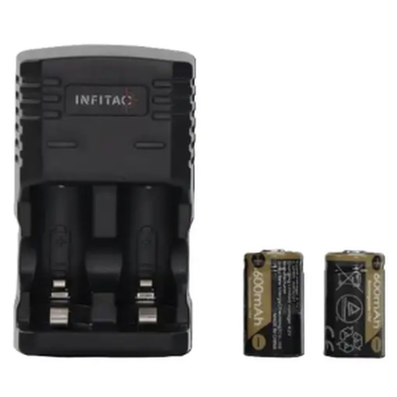 Infitac BC01 Dual-Channel Li-ion Battery Charger Kit for CR2 3.7V