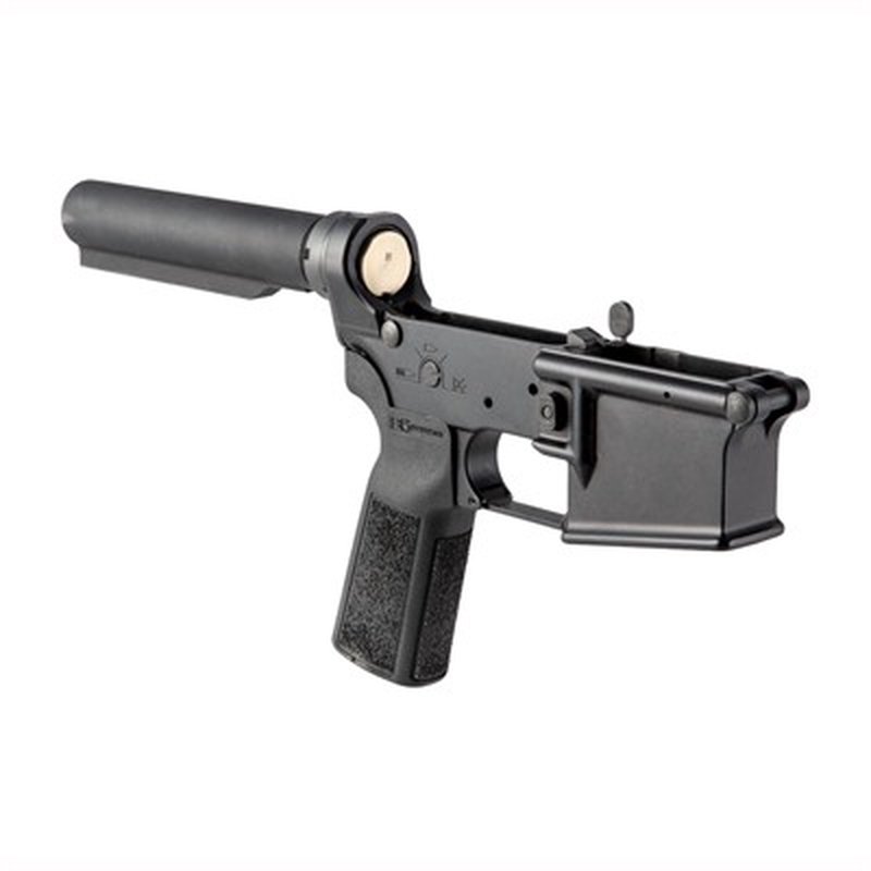 AR-15 Lower Receiver Semi-Complete Rebellious Stripes Black