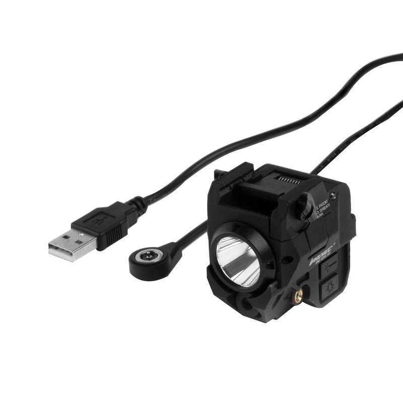 iProtec RM185LSG Rail-Mount Light with Green Laser 185 Lumens USB Rechargeable