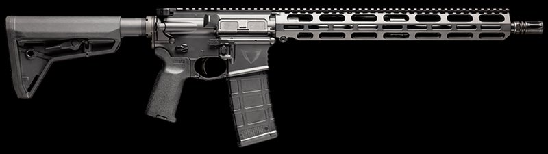 VKTR VK-1 5.56x45mm 16" Rifle, Black AR-15 Platform