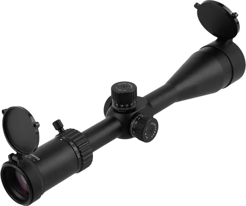 Patriot Optics Ghillie 6-24x50mm Rifle Scope, 30mm Tube, First Focal Plane With Zero Stop Turret
