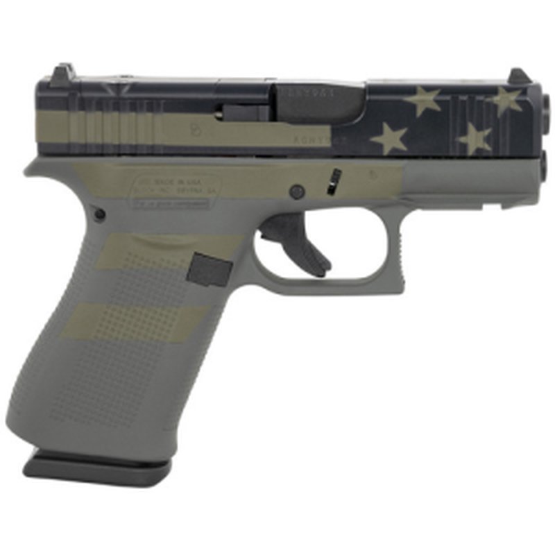 Glock G43X Subcompact 9mm Pistol MOS Operator Flag 3.41in Barrel