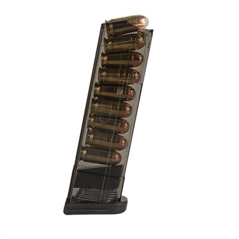 ETS Glock 42 .380 ACP 9-Round Polymer Magazine - Carbon Smoke
