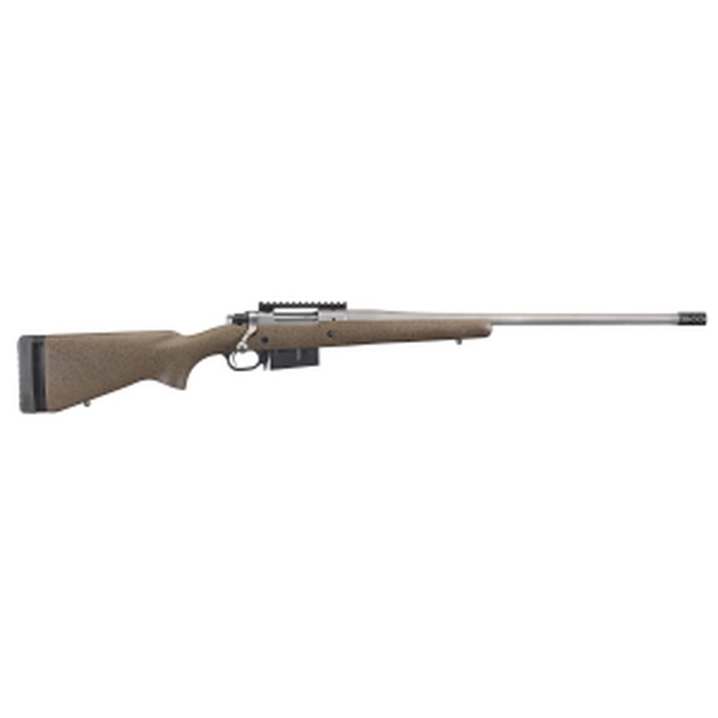 RUGER M77 Hawkeye LR Hunter 6.5 PRC 22" 3rd Bolt Rifle w/ Threaded Barrel - Stainless / Speckled