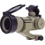 TacFire RD004T Tactical Red Dot Sight with Cantilever Mount - Tan Anodized 1x30
