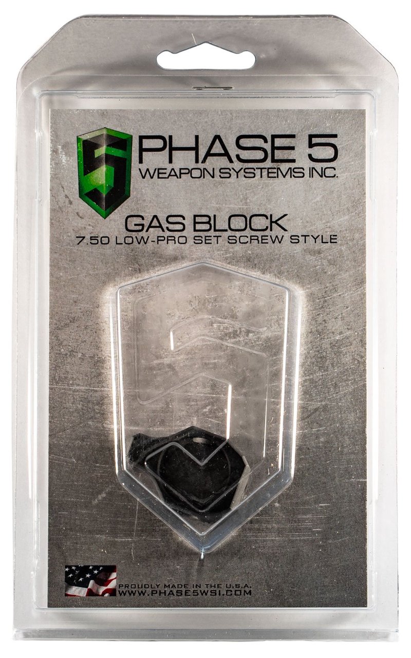 Phase 5 AR-15 Gas Block .750 Low Profile w/ Set Screw
