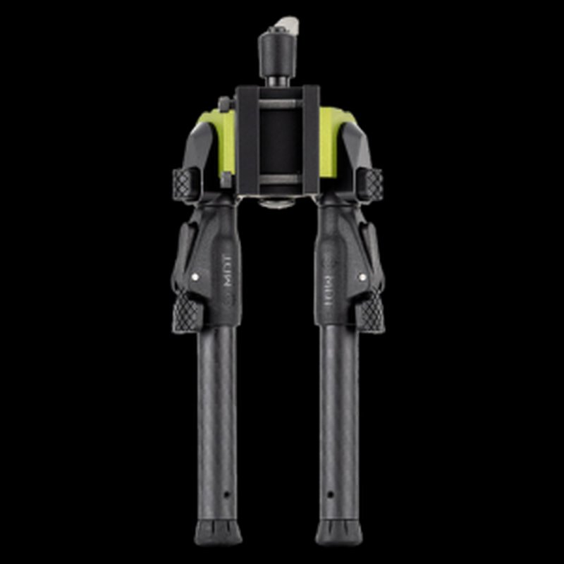 MDT GRND-POD Bipod Green/Black Carbon Fiber Aluminum 4.50-9in Adj Throw