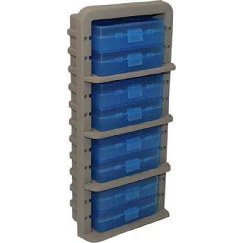 MTM Ammo Rack P509M 50-Round Flip-Top Boxes Clear Blue Dark Earth