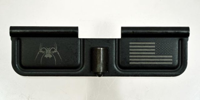 Spikes Tactical SED7010 Ejection Port Door AR-15 Laser-Engraved Spider Steel Black