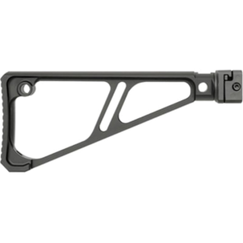 Midwest Industries MISTAPSFFES Side Folding Fixed Extruded Stock Black Anodized Aluminum for Picatinny Rail