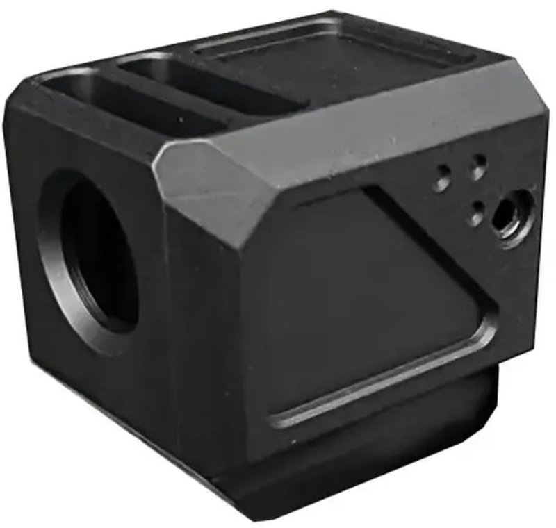 Herrington Arms HC92P V2 Glock Gen 4/5 Compensator Fins Black 1/2-28 Threads