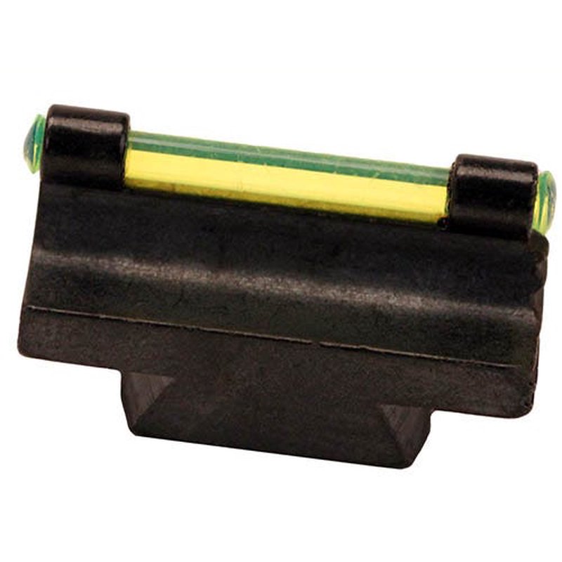 Truglo Metal Dovetail Green Fiber Optic Front Rifle Sight Black 3/8 inch