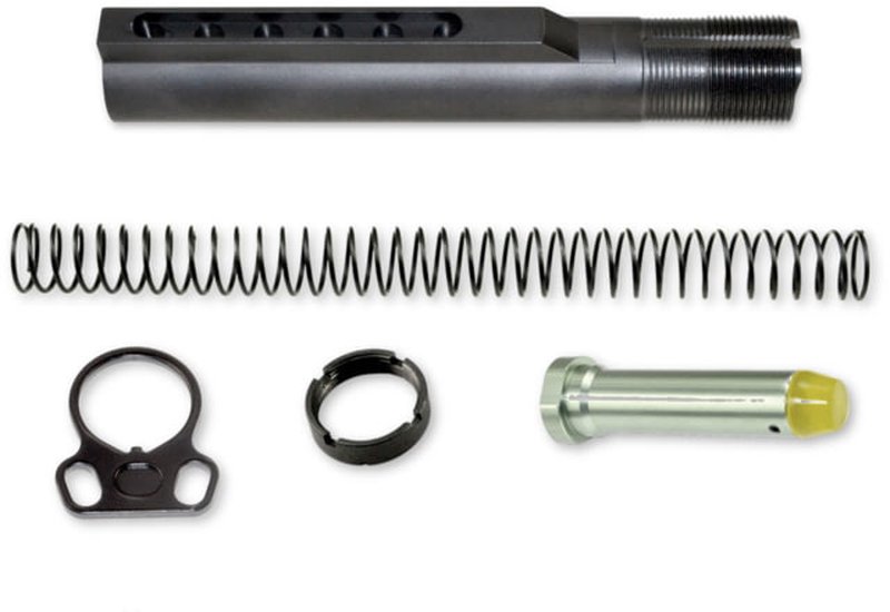 Presma AR15 Mil-Spec Buffer Tube Kit w/ Dual Sling End Plate UB-AS5P10