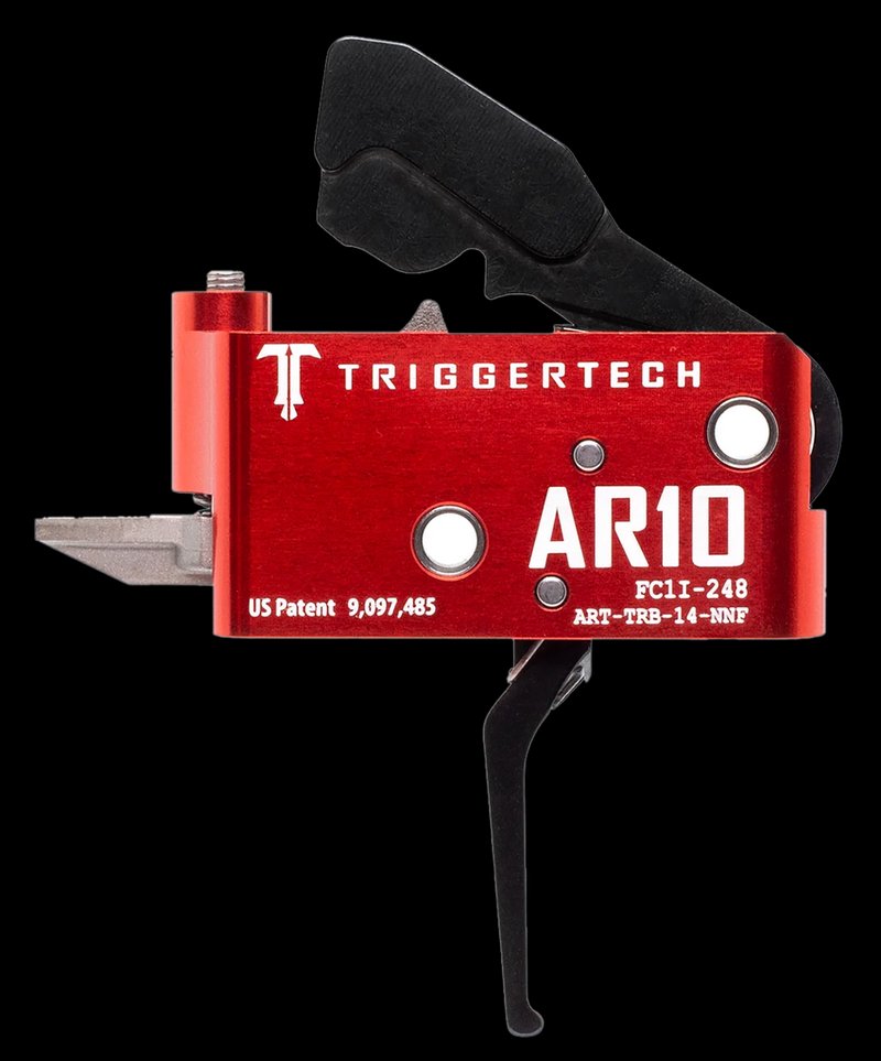 TriggerTech Diamond AR-10 Drop-In Two-Stage Straight Trigger Black/Red ARTTRB14NNF
