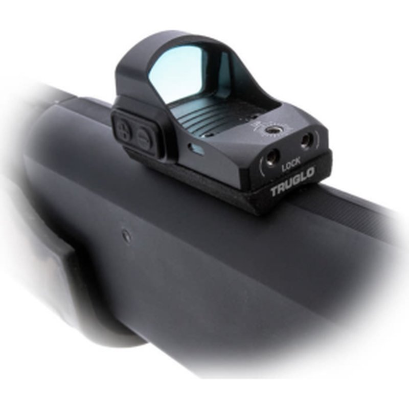 TruGlo TG-8100B3 Tru-Tec Sight & Mount Kit Black 1x 23x17mm 3 MOA Illuminated Red Dot Reticle Fits Remington