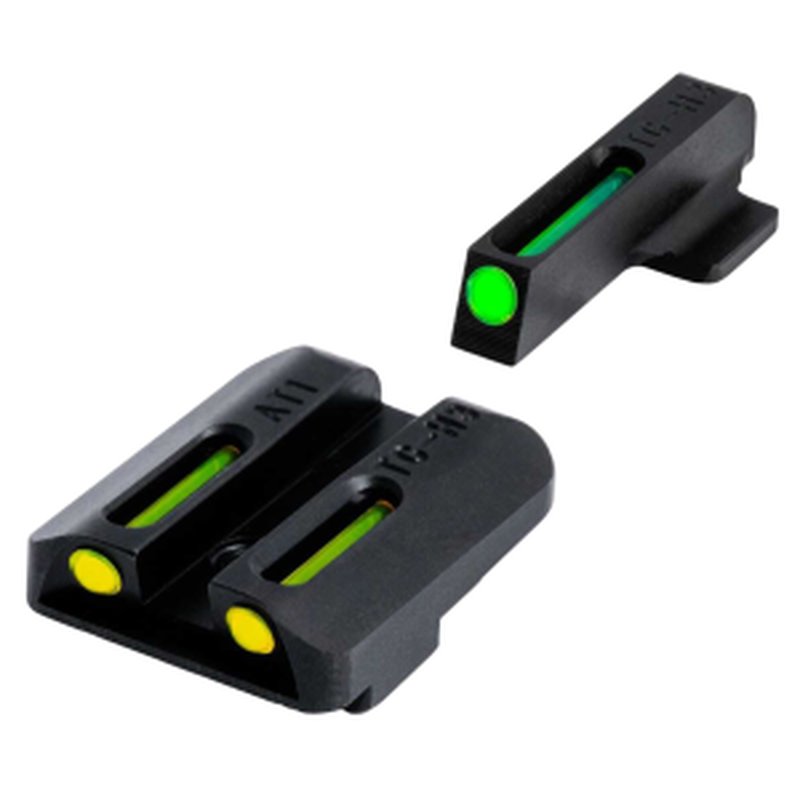TruGlo TG131GT1B Brite-Site TFO Glock 42/43 Sights Green Front Yellow Rear
