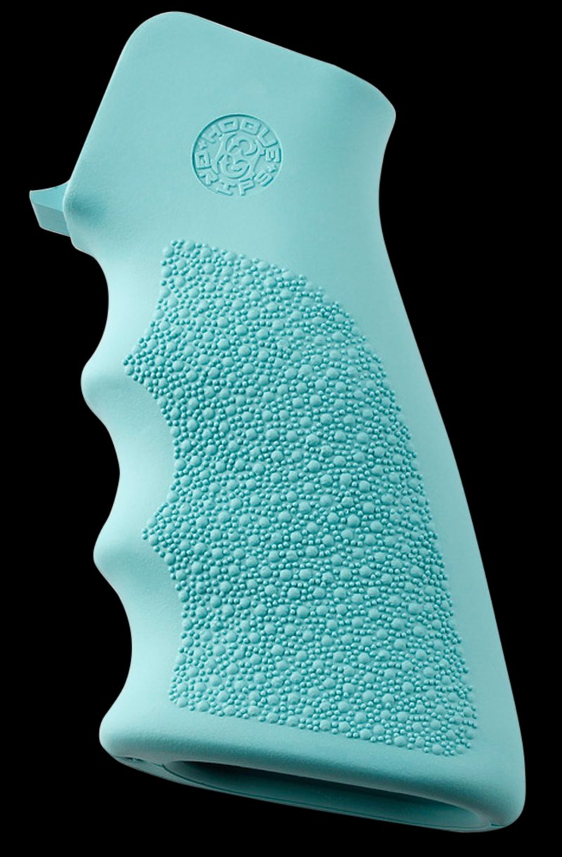 Hogue OverMolded AR-15/M16 Rubber Grip Cobblestone Aqua Blue 15015