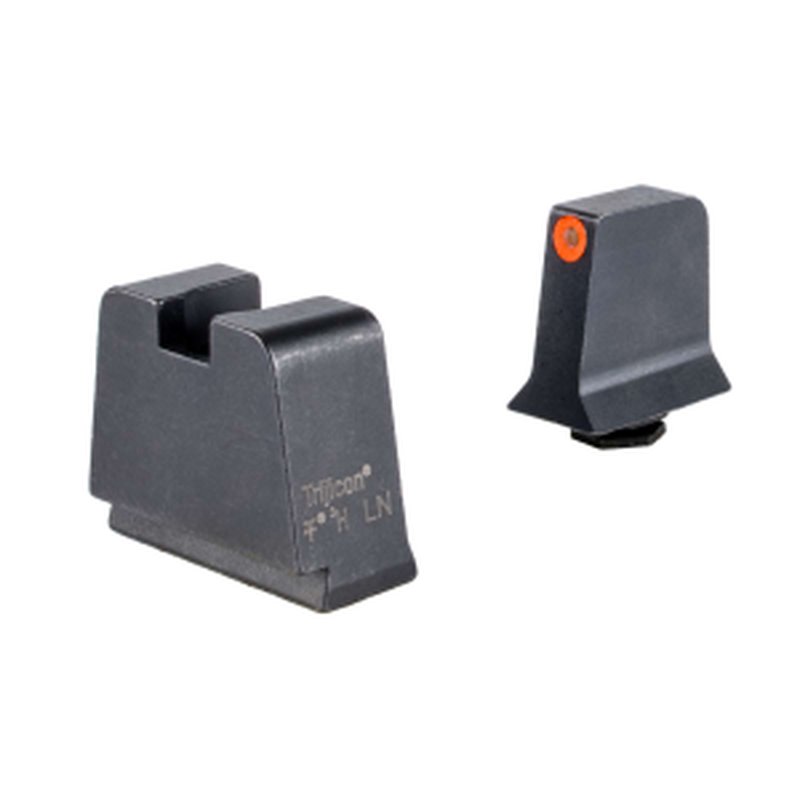 Trijicon GL243-C-601146 Suppressor/Optic Height Night Sights Orange Outline Green Tritium Glock Slim Frame Front & Rear