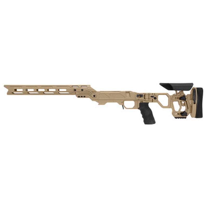 Cadex Defense Lite Competition Rem 700 Long Action Skeleton Folding Chassis M-LOK Tan