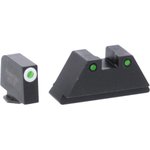 Green Tritium Round Outline White Front Sight .315/.392 for Glock TallSuppressor