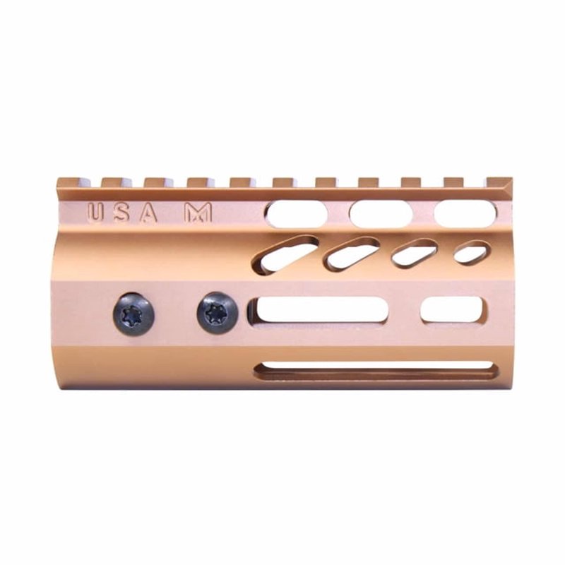 Guntec USA 4in Ultra Lightweight Thin M-LOK System Handguard w/ Monolithic Top Rail