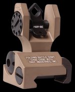 Troy Ind Rear Folding BattleSight Dioptic Aperture AR-15 Picatinny Flat Dark Earth