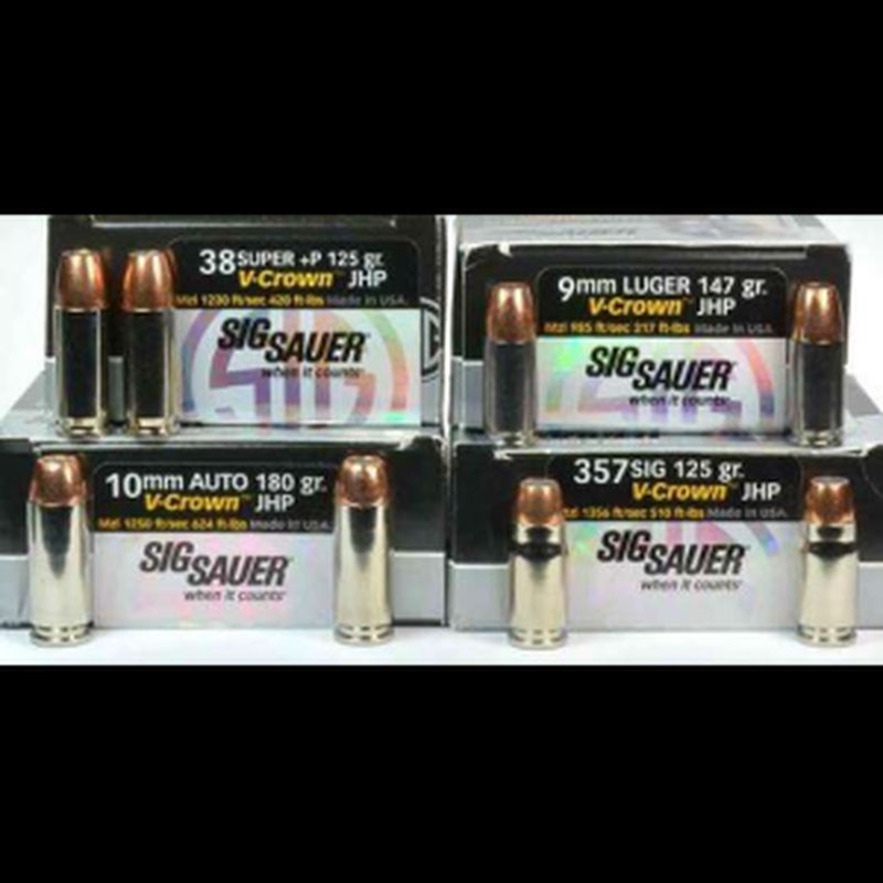 Sierra V-Crown 10mm Auto 165gr JHP 100-Round Reloading Bullets