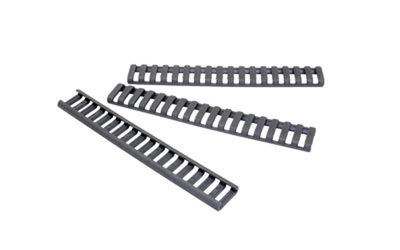 Ergo Grip 18-Slot Ladder Rail Covers 4-Pack Low Pro AR-15 Gray