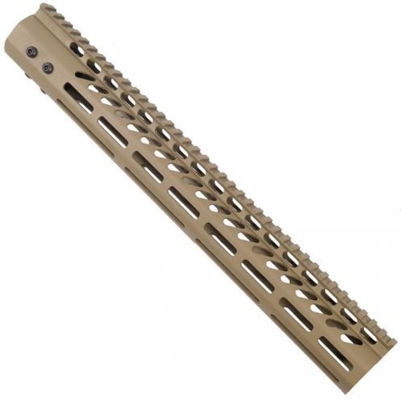 Guntec USA .308 Ultra Lightweight M-LOK Free-Float Handguard w Monolithic Top Rail