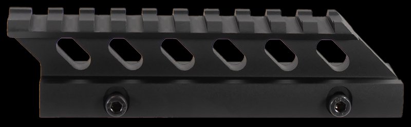 Aim Sports MT012H AR-15 1-Inch High 5-Inch Picatinny Riser Mount Aircraft Aluminum Black Anodized