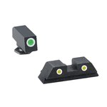 AmeriGlo Classic 3-Dot Night Sight Set for Glock 20 (Green/White Outline)