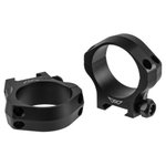 Warne Mountain Tech Picatinny 40mm Scope Rings Low Matte Black 0 MOA Pair