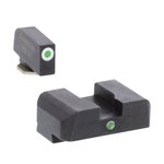 AmeriGlo I-Dot Front/Single Dot Rear Night Sight Set for Glock Gen5 17, 19, 19x Pistols, Green