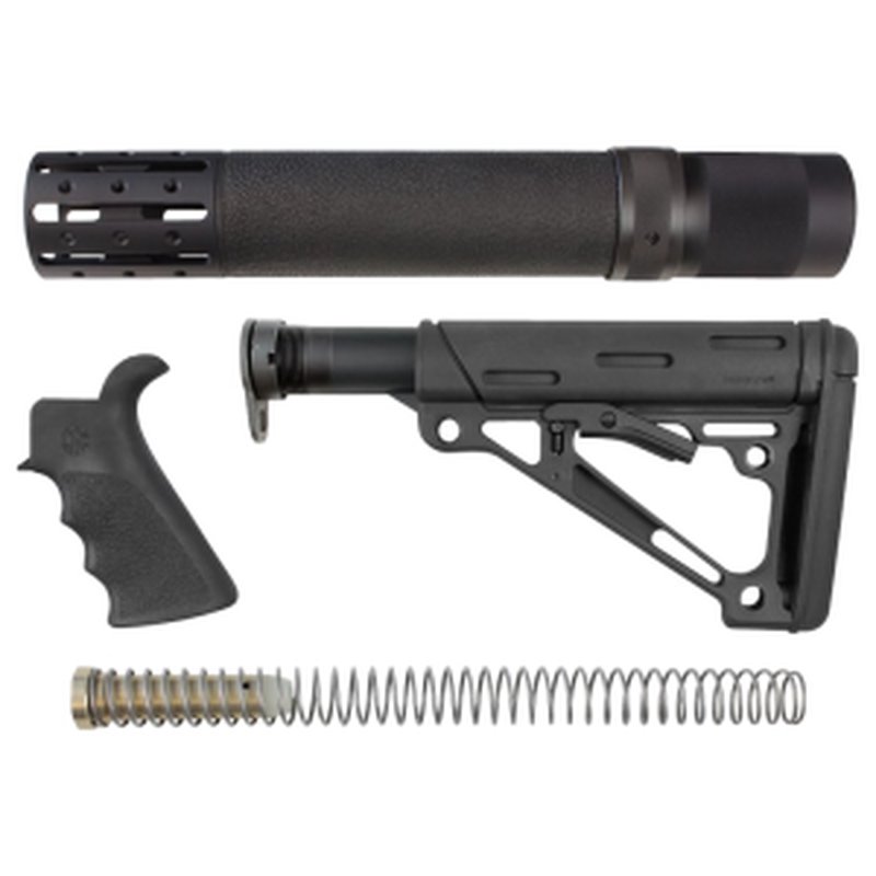 Hogue 15078 OverMolded Stock Kit Black Synthetic for AR-15, M16 Includes Rifle Length Forend & Finger Groove Grip