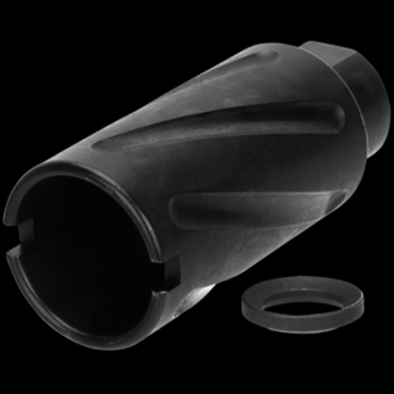 TacFire MZ10079MMN 9mm Spiral Fluted Muzzle Brake 1/2-36 TPI 2.60in Black Oxide