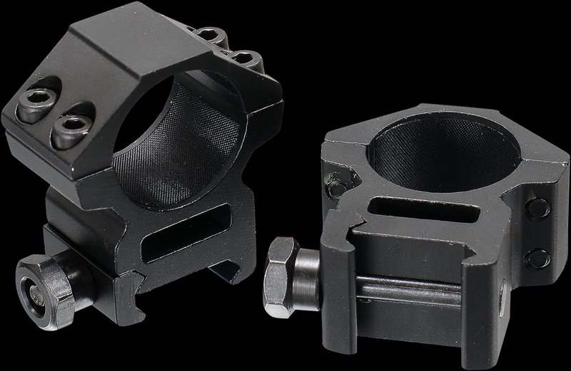 UTG Accushot 1-Inch Medium Scope Rings Matte Black Picatinny/Weaver Mount RGWM25M4