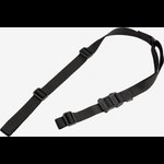 Magpul MAG513-BLK MS1 Sling made of Black Nylon Webbing with 48\"- 60\" OAL, 1.25\" W & Adjustable Two-Point Design for AR Platforms