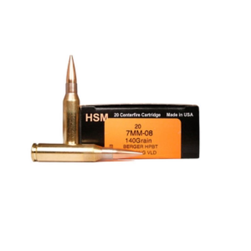 HSM Trophy Gold Rifle Ammunition 7mm-08 Rem 140 gr. 20 rd.