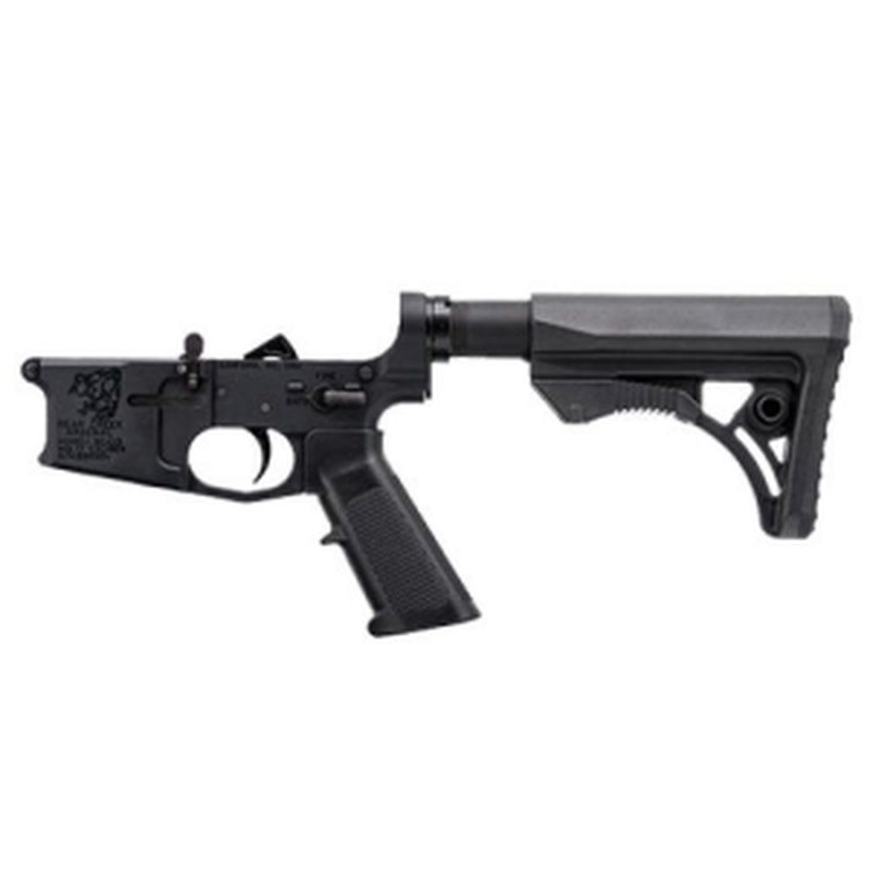 BC-15 | Multi-Caliber Billet Lower Assembly | Black Anodized | Upgraded UTG Tactical Stock