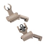 Troy Industries 45 Degree Offset Folding BattleSight Set HK Front/Round Rear Flat Dark Earth