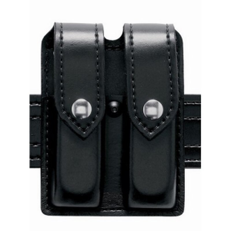 Safariland 77 Double Magazine Pouch Fits Glock 20/21 STX Tactical Black with Black Snap