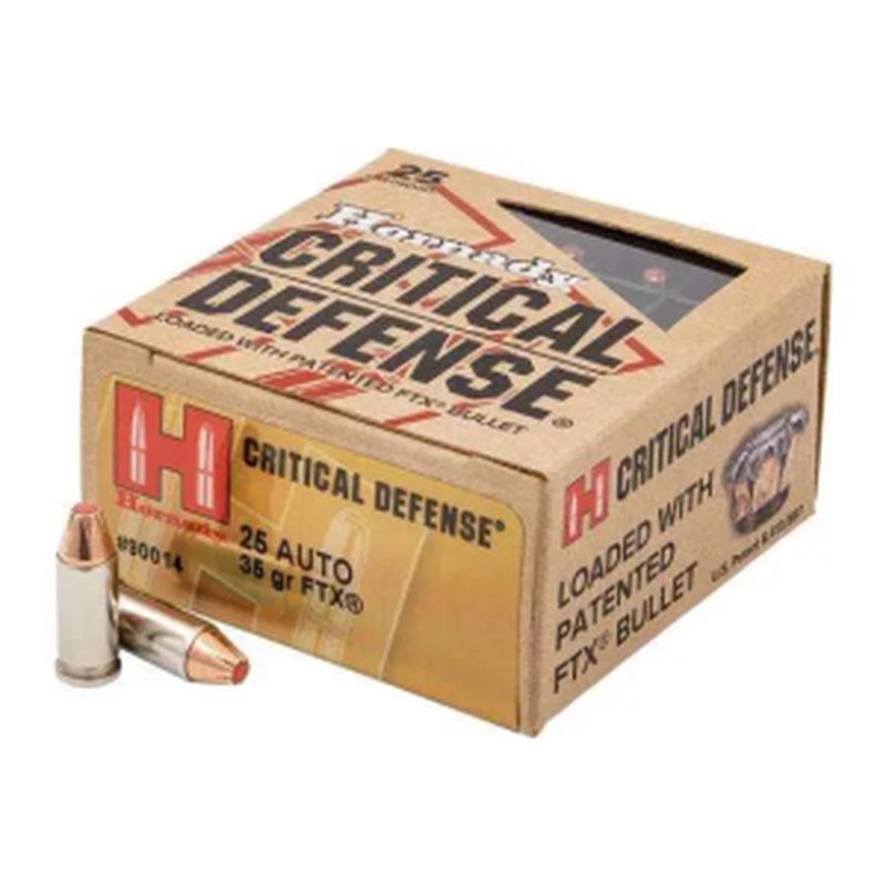Hornady Critical Defense 25 ACP 35-Grain Flex Tip Ammunition