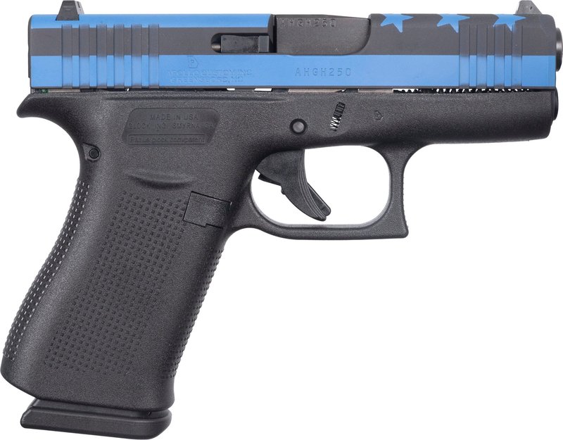 Glock G43X Pistol 9mm 3.41in Blue Cerakote Semi-Auto